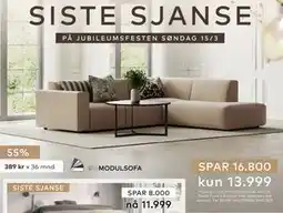 Skeidar Monaco 2,5-seter tilbud