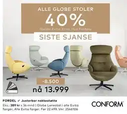 Skeidar Globe Lenestol tilbud