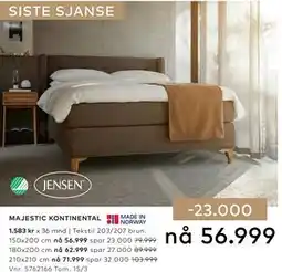 Skeidar MAJESTIC KONTINENTAL tilbud