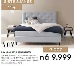 Skeidar XOV KOMFORT 5 KONTINENTAL tilbud