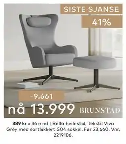 Skeidar Bella hvilestol tilbud