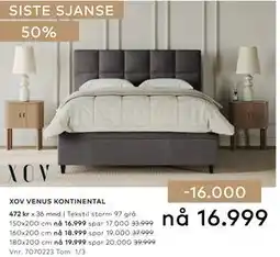 Skeidar XOV VENUS KONTINENTAL tilbud