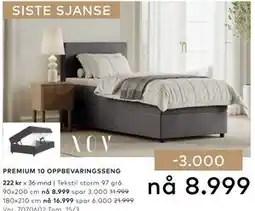 Skeidar PREMIUM 10 OPPBEVARINGSSENG tilbud