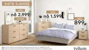 Skeidar Sofia kommode 3 skuffer tilbud