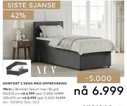 Skeidar KOMFORT 2 SENG MED OPPBEVARING tilbud