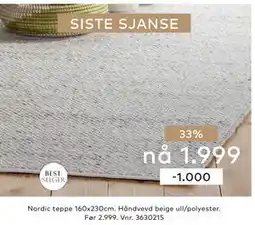 Skeidar Nordic teppe tilbud