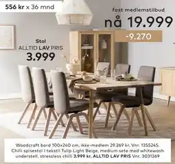 Skeidar Chilli spisestol tilbud