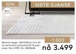 Skeidar Moreno teppe tilbud