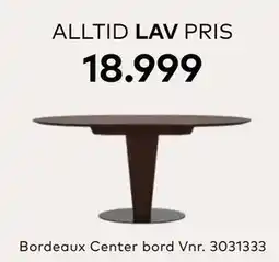 Skeidar Bordeaux Center bord tilbud