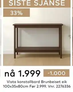 Skeidar Vista konstollbord tilbud