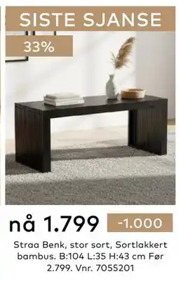 Skeidar Straa Benk tilbud