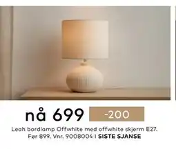 Skeidar Leah bordlamp tilbud