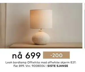 Skeidar Leah bordlamp tilbud