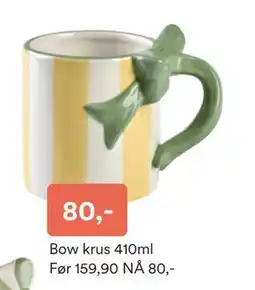 Kid Interiør Bow krus 410ml tilbud