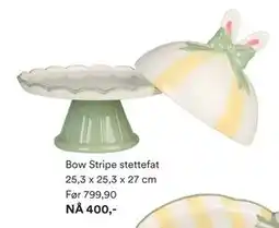 Kid Interiør Bow Stripe stettefat 25,3 x 25,3 x 27 cm tilbud