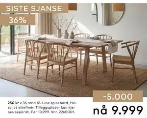 Skeidar A-Line spisebord tilbud