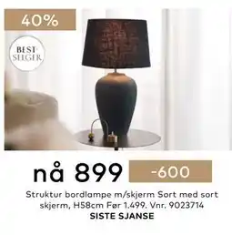 Skeidar Struktur bordlampe tilbud