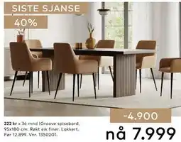 Skeidar Groove spisebord tilbud