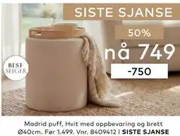 Skeidar Madrid puff tilbud