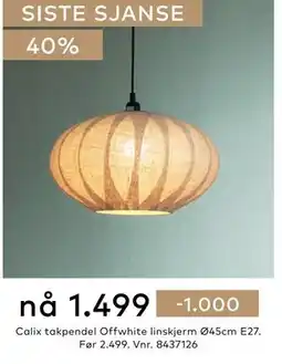 Skeidar Calix takpendel tilbud