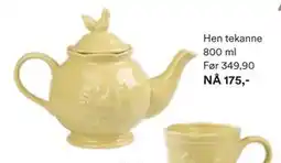 Kid Interiør Hen tekanne 800 ml tilbud