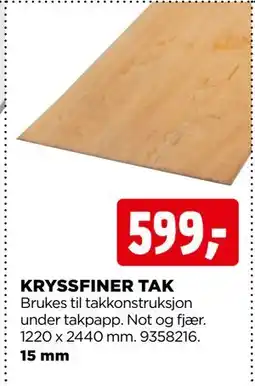 jem & fix KRYSSFINER TAK tilbud