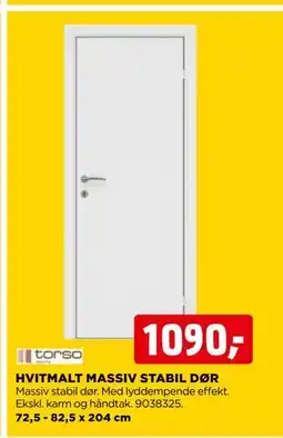 jem & fix HVITMALT MASSIV STABIL DØR tilbud