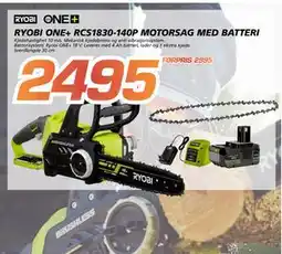 Coop Byggmix RYOBI ONE+ RCS1830-140P MOTORSAG MED BATTERI tilbud