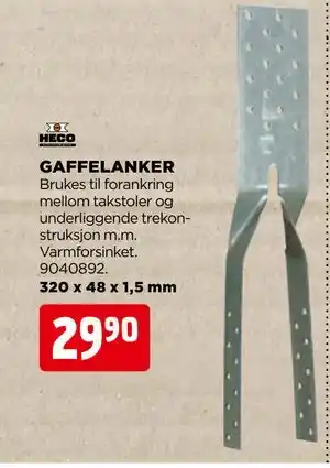 jem & fix GAFFELANKER tilbud