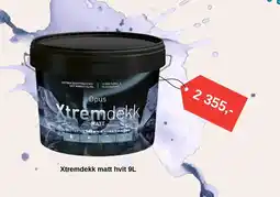 Montér Xtremdekk matt hvit tilbud