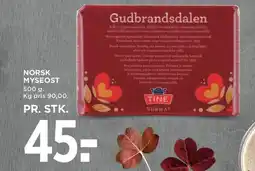 Meny Norsk myseost tilbud