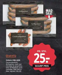 Meny OMHU Pølser tilbud