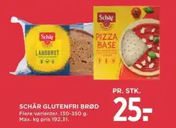 Meny SCHÄR Glutenfri brød tilbud