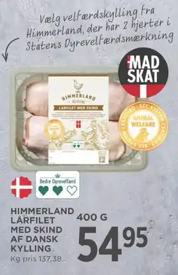 Meny HIMMERLAND Lårfilet med skind af dansk kylling tilbud