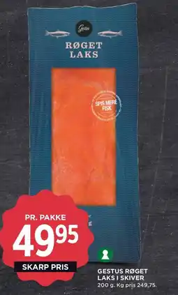 Meny GESTUS Røget laks i skiver tilbud