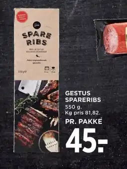 Meny GESTUS Spareribs tilbud