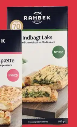 Meny RAHBEK Indbagt laks med cremet spinat-flødesauce tilbud