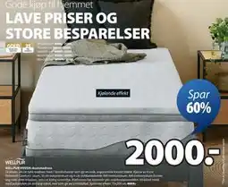 JYSK WELLPUR HOVDA skummadrass tilbud