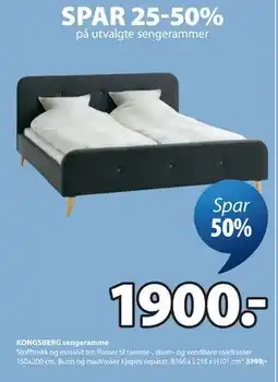 JYSK KONGSBERG sengeramme tilbud
