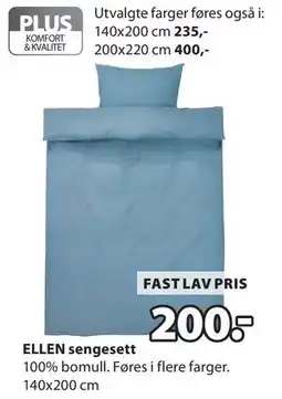 JYSK ELLEN sengesett tilbud
