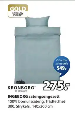 JYSK INGEBORG satengsengesett tilbud