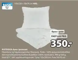 JYSK KVITEGGA dyne-/putesett tilbud