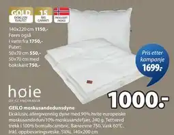 JYSK GEILO moskusandedunsdyne tilbud