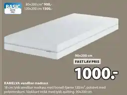 JYSK KAMELVA vendbar madrass tilbud