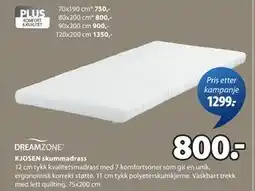 JYSK KJOSEN skummadrass tilbud