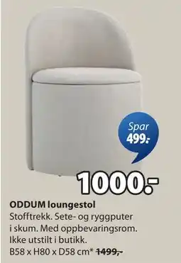 JYSK ODDUM loungestol tilbud