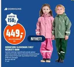 Coop Obs DIDRIKSONS SLASKEMAN 2-DELT REGNSETT BARN tilbud
