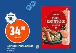 Coop Obs COOP KJØTTPØLSE U/SKINN tilbud