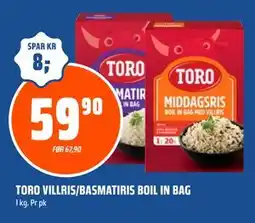 Coop Obs TORO VILLRIS/BASMATIRIS BOIL IN BAG tilbud