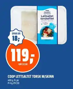 Coop Obs COOP LETTSALTET TORSK M/SKINN tilbud